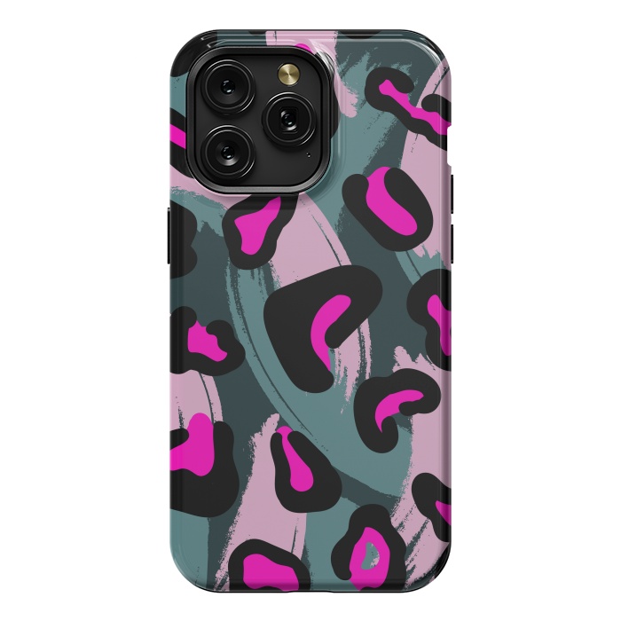 iPhone 15 Pro Max StrongFit camo animal print by haroulita