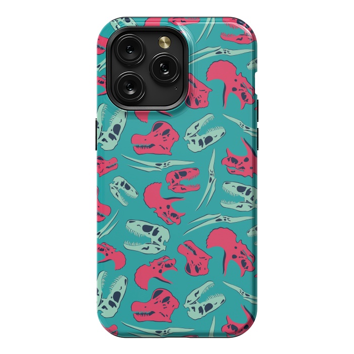 iPhone 15 Pro Max StrongFit Skull Roll - Teal by Melissa Lee