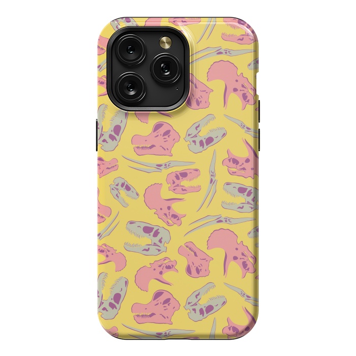 iPhone 15 Pro Max StrongFit Skull Roll - Yellow by Melissa Lee