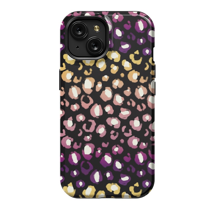 iPhone 15 StrongFit Gradient graphic leopard print by Oana 