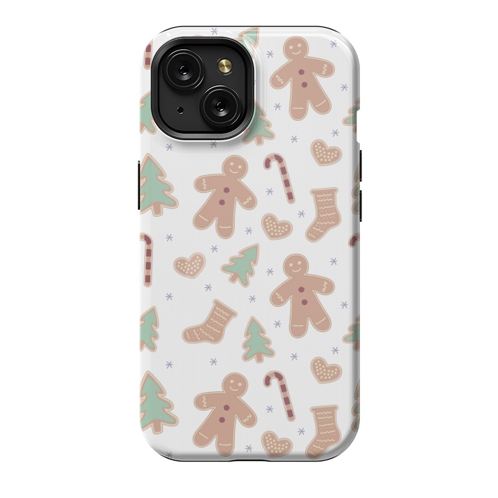 iPhone 15 StrongFit ginger bread pattern by MALLIKA