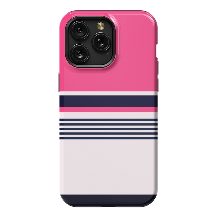 iPhone 15 Pro Max StrongFit Pink Pastel Stripes by TMSarts