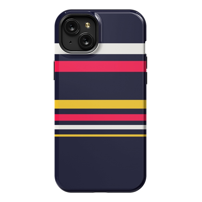 iPhone 15 Plus StrongFit Flat Colorful Stripes by TMSarts