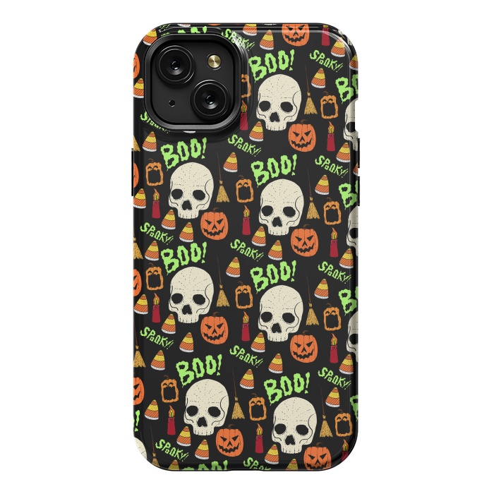 iPhone 15 Plus StrongFit Halloween pattern by Steve Wade (Swade)