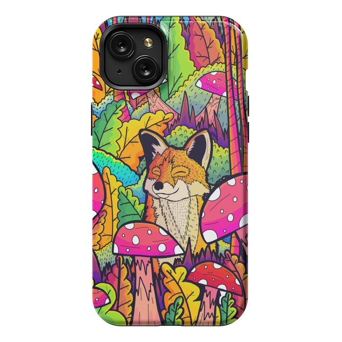 iPhone 15 Plus StrongFit The happy little fox by Steve Wade (Swade)