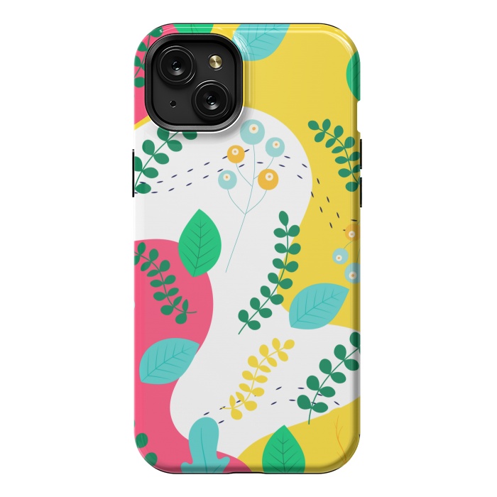 iPhone 15 Plus StrongFit ABSTRACT FLORAL PATTERN 3  by MALLIKA