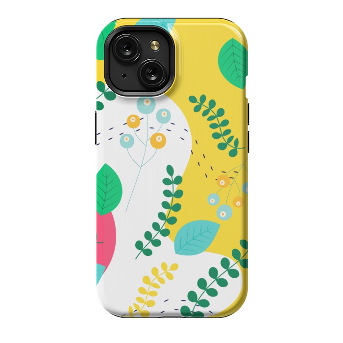 iPhone 15 StrongFit ABSTRACT FLORAL PATTERN 3  by MALLIKA
