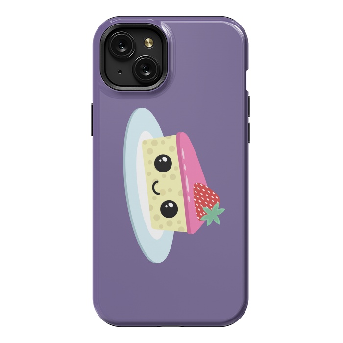 iPhone 15 Plus StrongFit Cute cheesecake by Laura Nagel