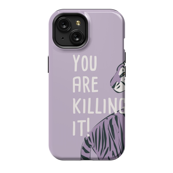 iPhone 15 StrongFit You are killing it, purple by Jelena Obradovic