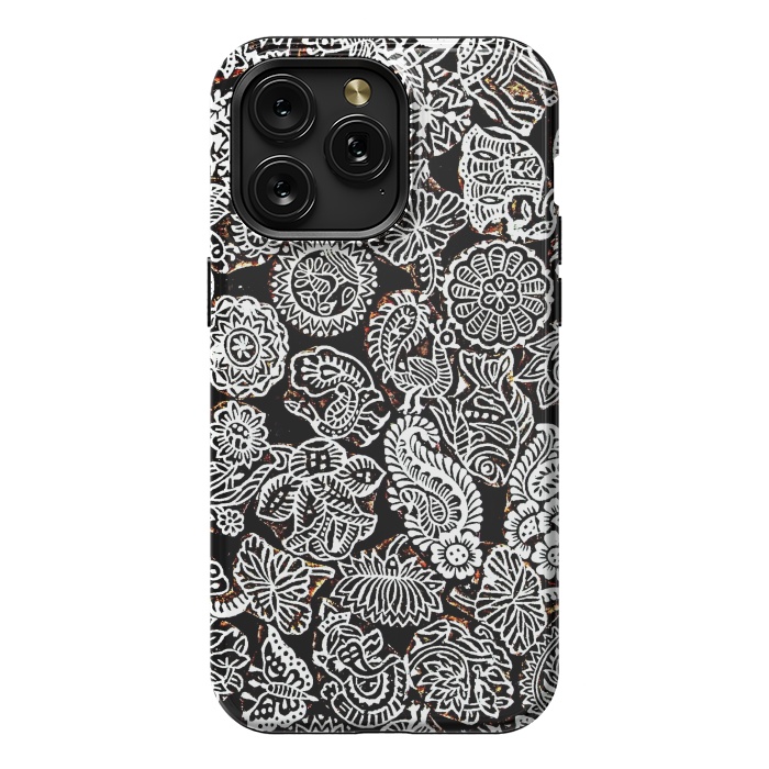 iPhone 15 Pro Max StrongFit Black and white pattern by Winston