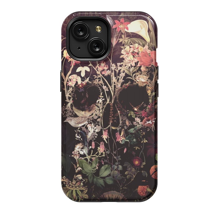 iPhone 15 StrongFit Bloom Skull by Ali Gulec
