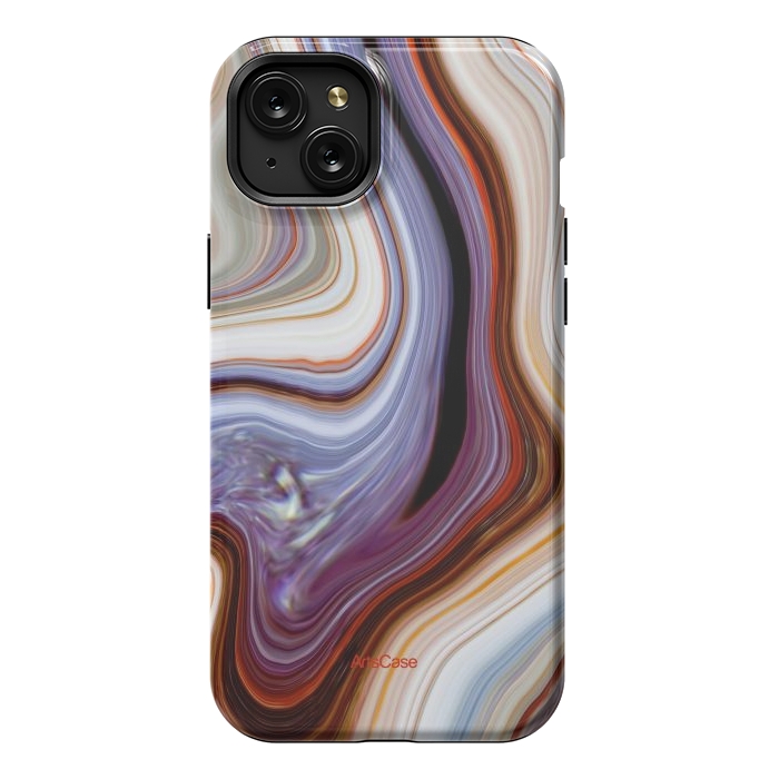 iPhone 15 Plus StrongFit Brown Marble Pattern by ArtsCase