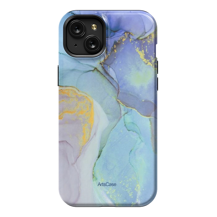 iPhone 15 Plus StrongFit Ink Paint Abstract Marble by ArtsCase