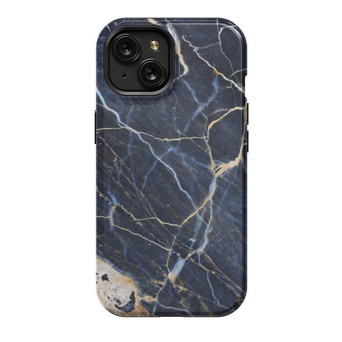 iPhone 15 StrongFit Structure Marble of Dark Gray Blue by ArtsCase