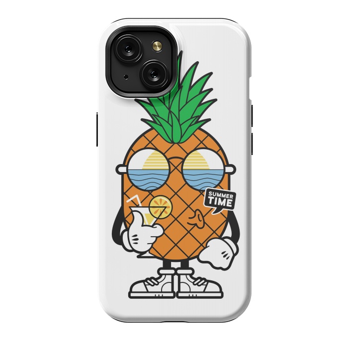 iPhone 15 StrongFit Pineapple Summer by Afif Quilimo