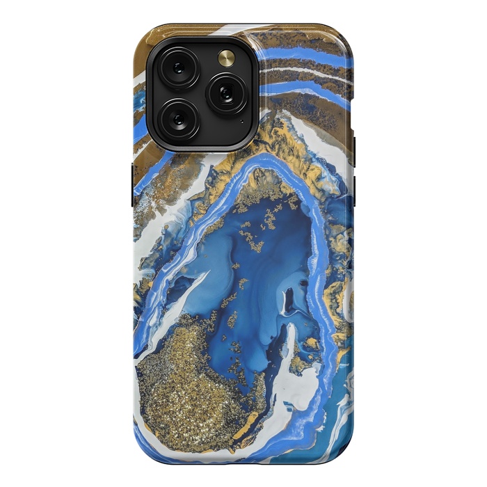 iPhone 15 Pro Max StrongFit Gold and blue geode  by Winston