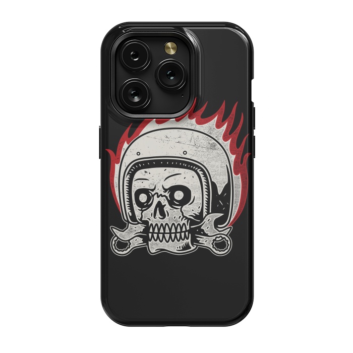 iPhone 15 Pro StrongFit Skull Biker 2 by Afif Quilimo