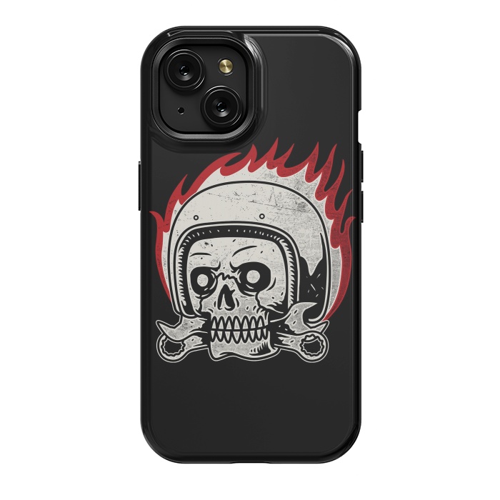 iPhone 15 StrongFit Skull Biker 2 by Afif Quilimo