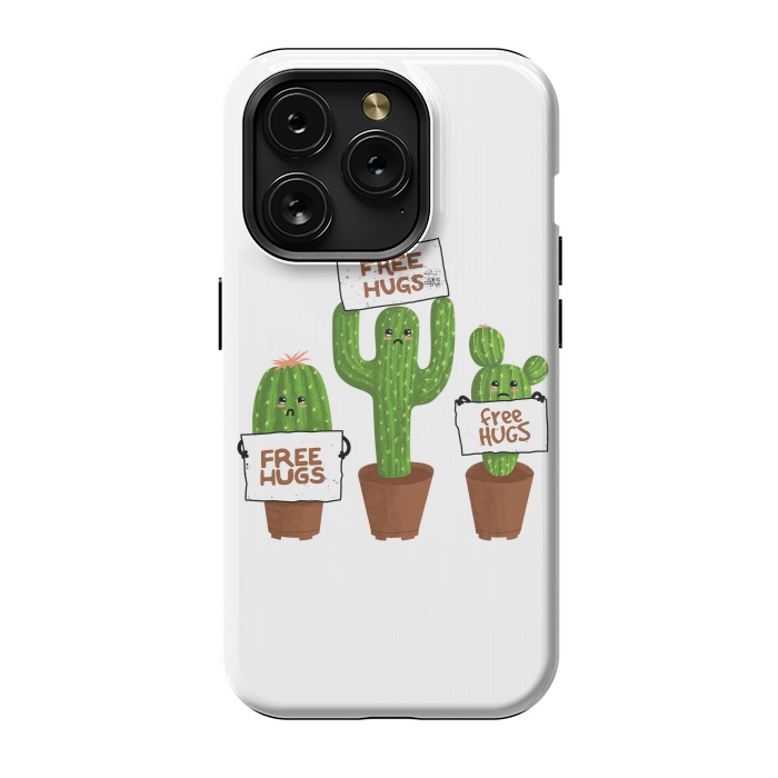 iPhone 15 Pro StrongFit Free Hugs Cactus by Afif Quilimo