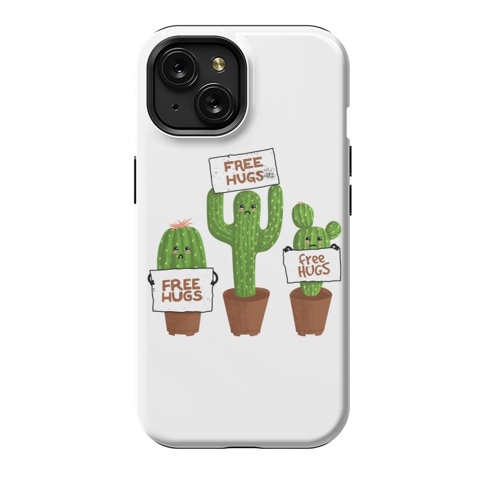 iPhone 15 StrongFit Free Hugs Cactus by Afif Quilimo