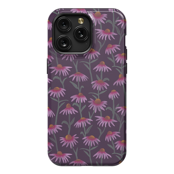 iPhone 15 Pro Max StrongFit Echinacea Flowers by Tishya Oedit