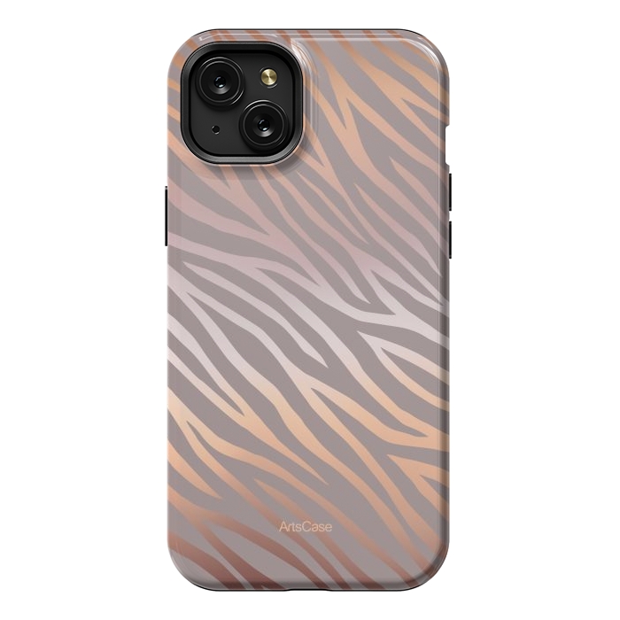 iPhone 15 Plus StrongFit Peel Zebra by ArtsCase