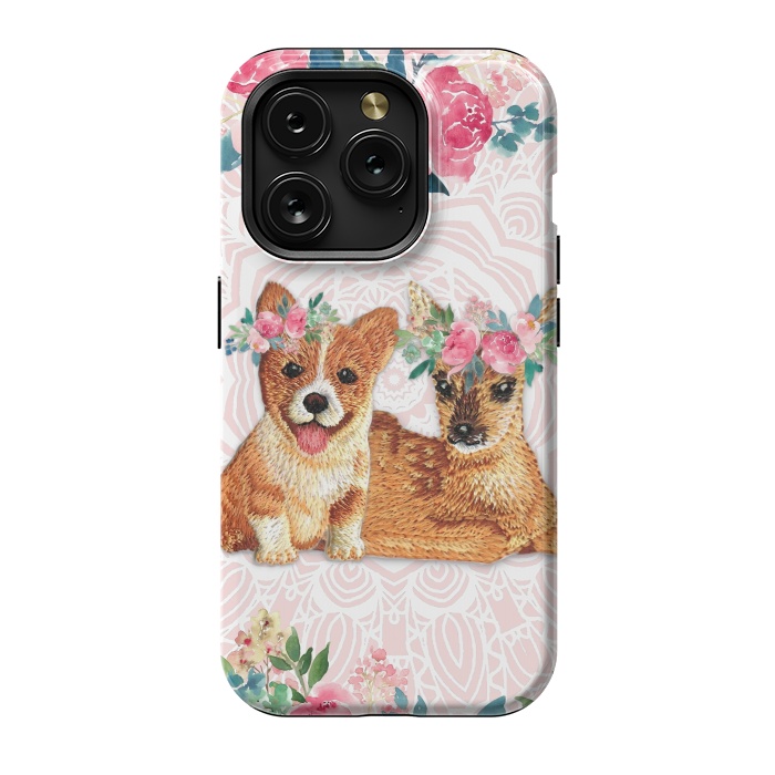 iPhone 15 Pro StrongFit Flower Friends 2 by Monika Strigel