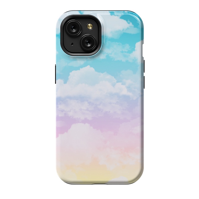 iPhone 15 StrongFit Pastel Clouds by Julie Erin Designs