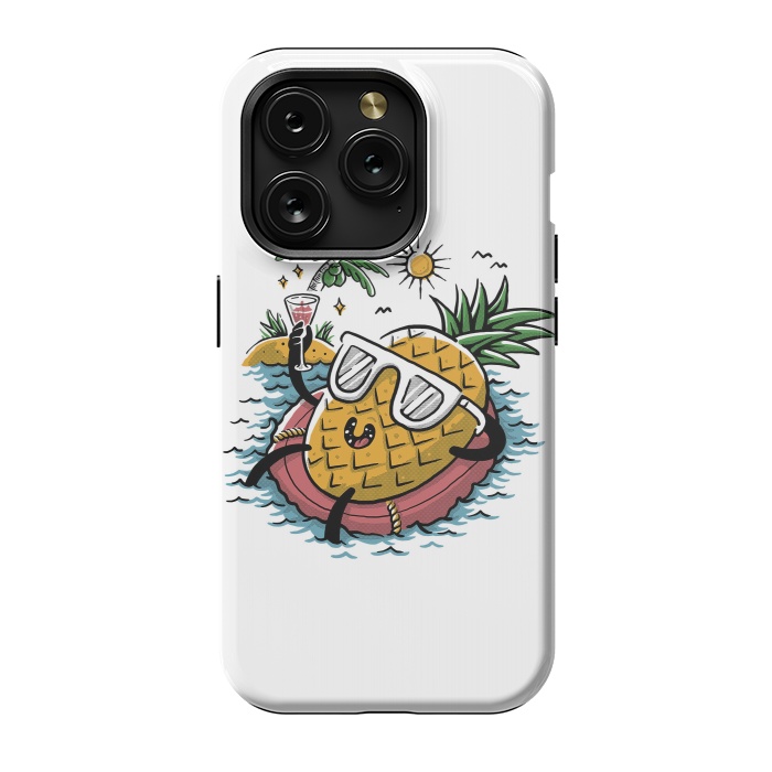 iPhone 15 Pro StrongFit Pineapple Relaxing by Afif Quilimo