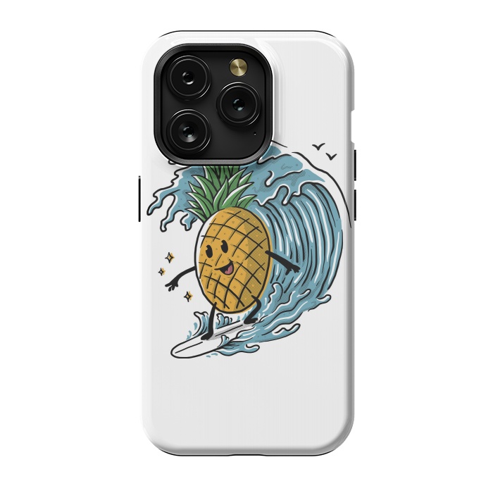 iPhone 15 Pro StrongFit Pineapple Surfing by Afif Quilimo