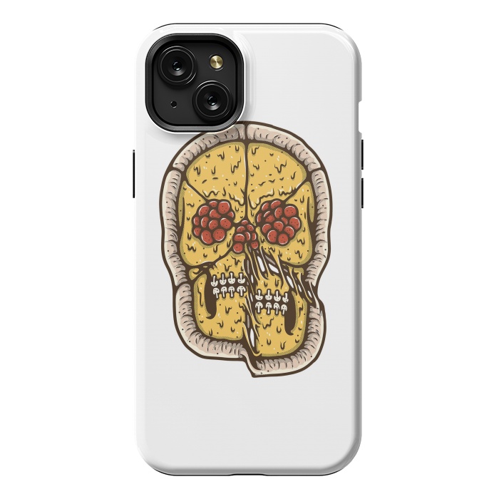 iPhone 15 Plus StrongFit pizza Skull by Afif Quilimo