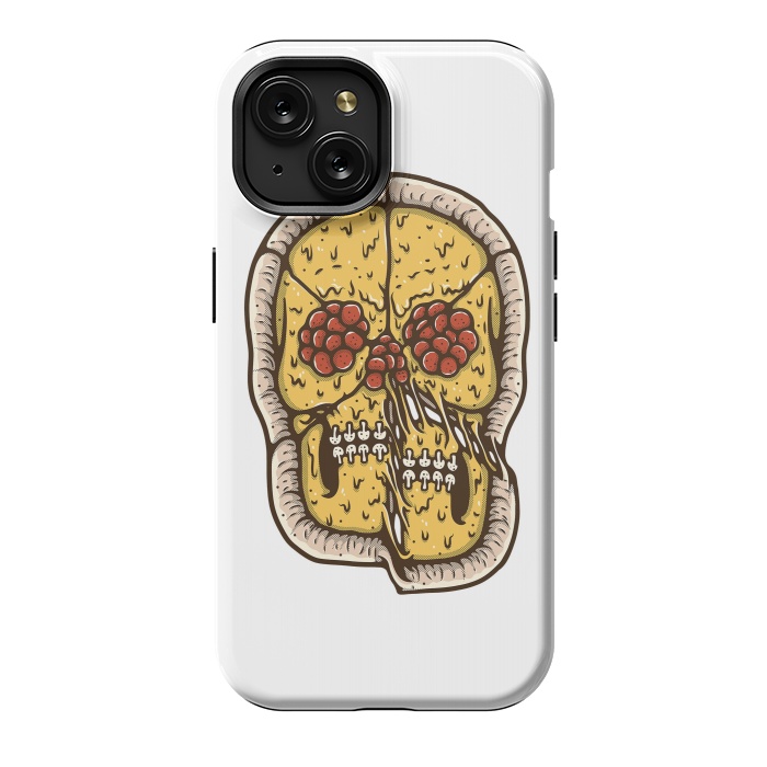 iPhone 15 StrongFit pizza Skull by Afif Quilimo