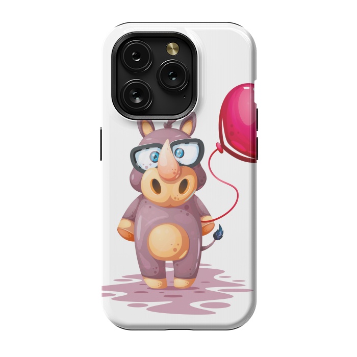 iPhone 15 Pro StrongFit cute rhino by haroulita