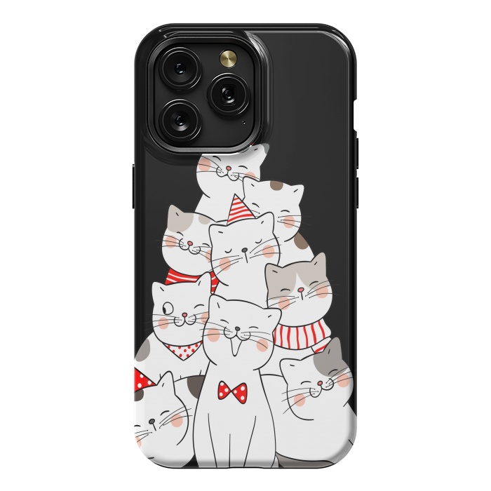 iPhone 15 Pro Max StrongFit christmas cats by haroulita