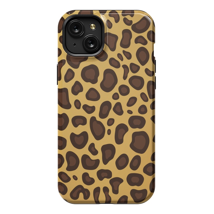 iPhone 15 Plus StrongFit animal print leopard by haroulita