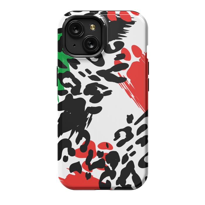 iPhone 15 StrongFit colorful anima print by haroulita