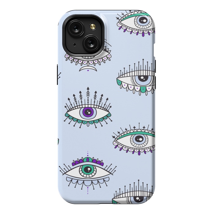 iPhone 15 Plus StrongFit evil eyes by haroulita