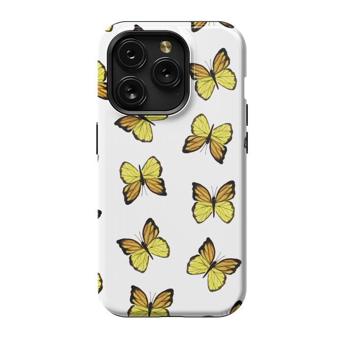iPhone 15 Pro StrongFit Yellow butterflies by Julia Badeeva