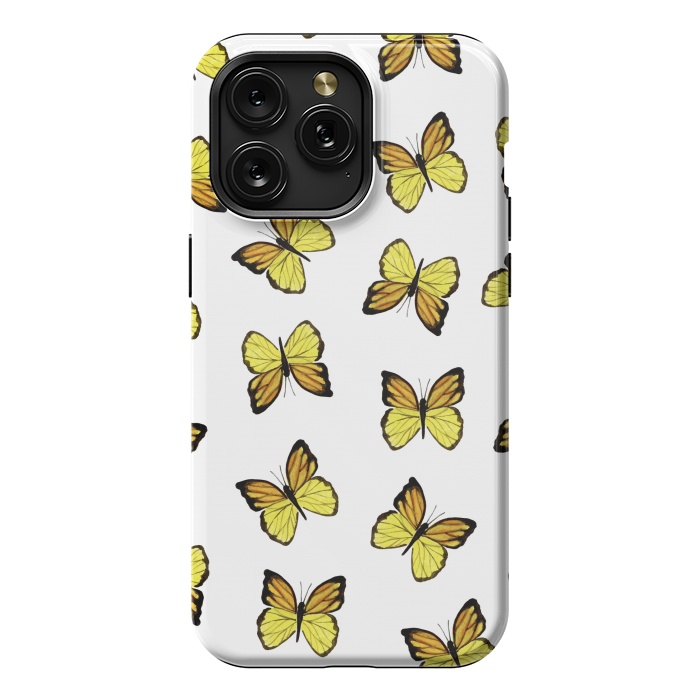 iPhone 15 Pro Max StrongFit Yellow butterflies by Julia Badeeva