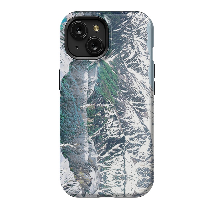 iPhone 15 StrongFit Snowy mountains landscape by Oana 