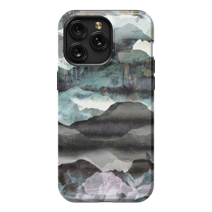 iPhone 15 Pro Max StrongFit stylised mountain landscape art by Oana 
