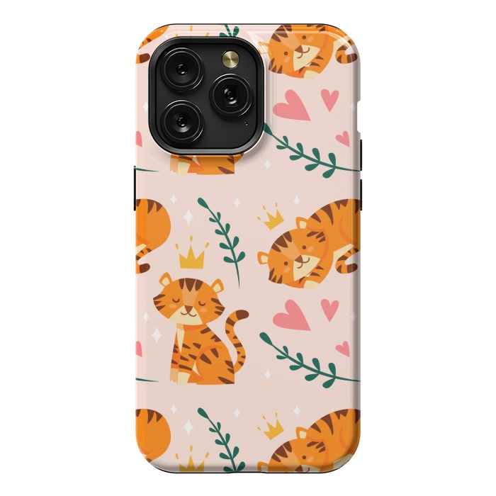 iPhone 15 Pro Max StrongFit CUTE TIGER PRINT 2  by MALLIKA