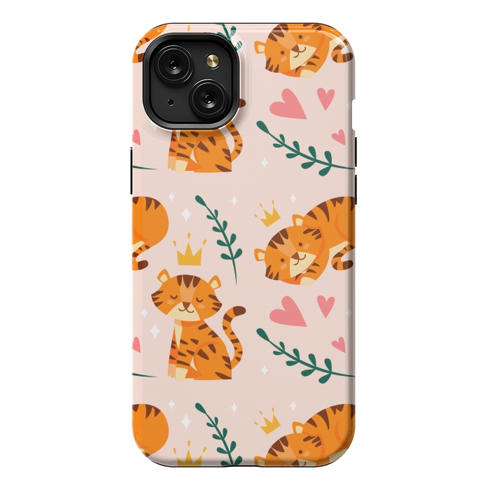 iPhone 15 Plus StrongFit CUTE TIGER PRINT 2  by MALLIKA