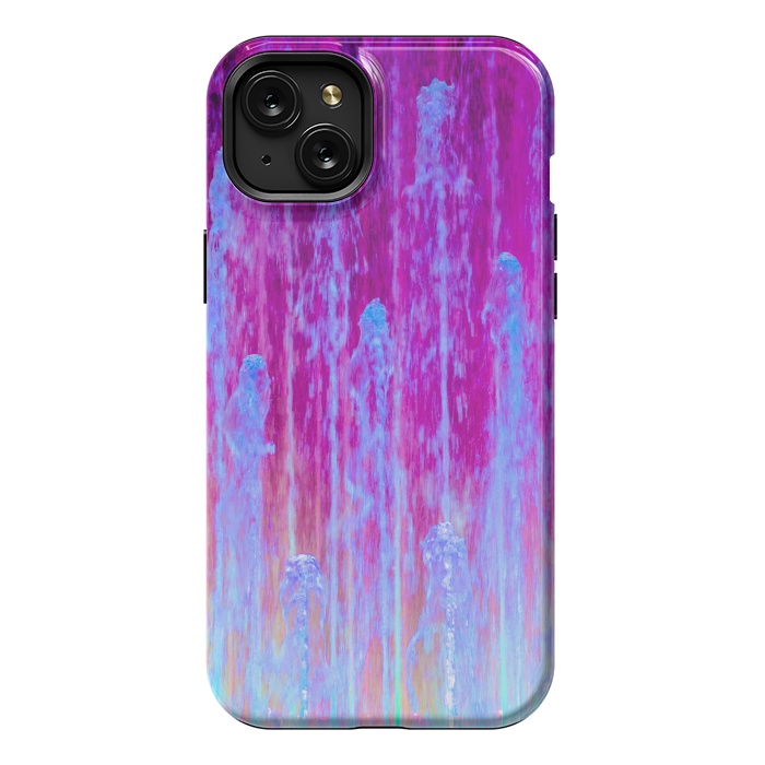 iPhone 15 Plus StrongFit Pink blue abstract  by Winston