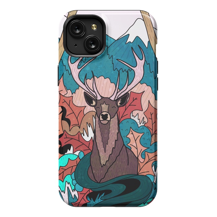 iPhone 15 Plus StrongFit Winter deer forest by Steve Wade (Swade)
