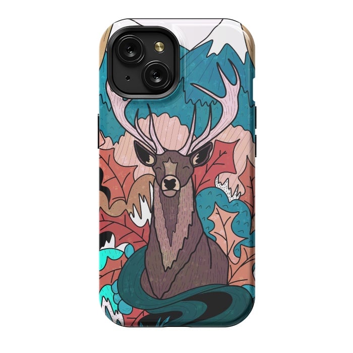 iPhone 15 StrongFit Winter deer forest by Steve Wade (Swade)