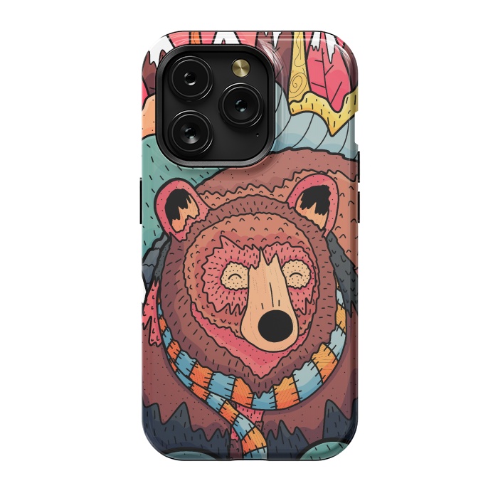 iPhone 15 Pro StrongFit Winter bear forest by Steve Wade (Swade)
