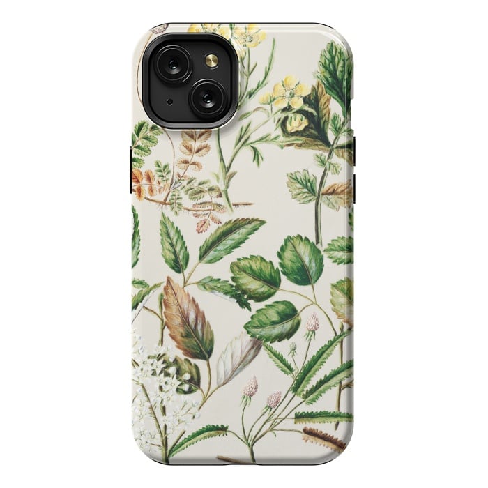 iPhone 15 Plus StrongFit Botanic Collage by Zala Farah