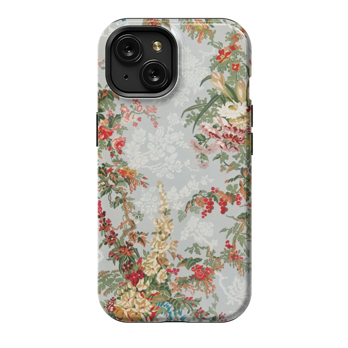 iPhone 15 StrongFit Industrial Floral Print by Zala Farah