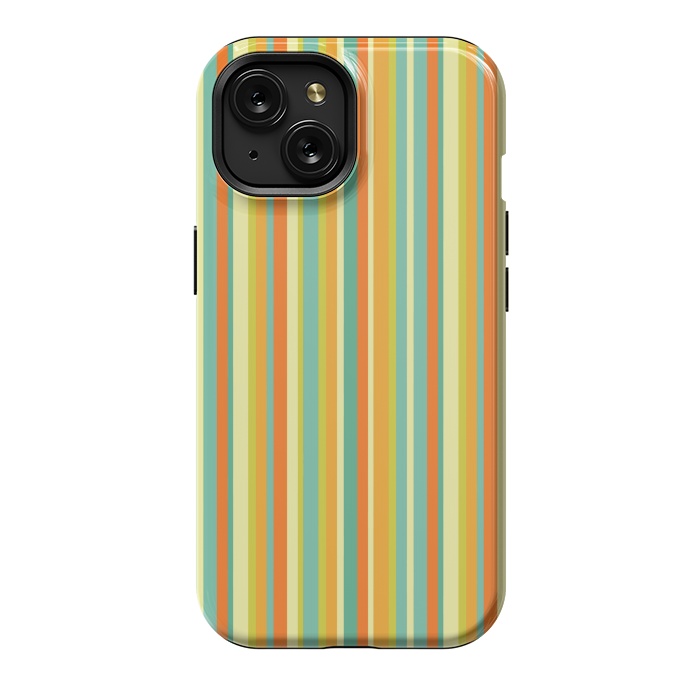 iPhone 15 StrongFit MULTI COLOURED LINES 2 by MALLIKA